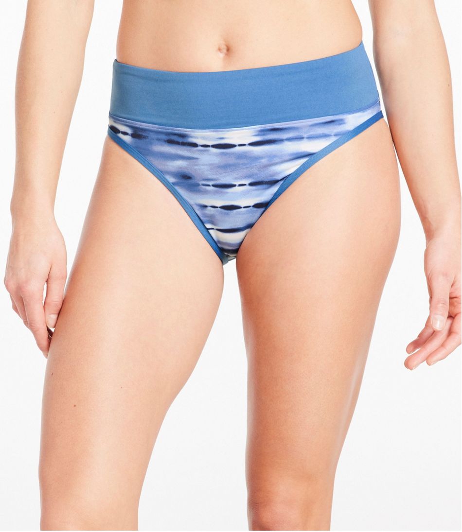 L.L.Bean Women's New Currents Swimwear, Mid-Rise Brief Print CLOTHING|SALE
