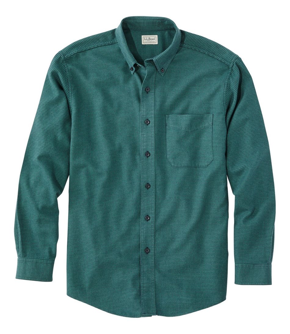 L.L.Bean Men's Wicked Good Flannel Shirt, Traditional Fit, Houndstooth CLOTHING