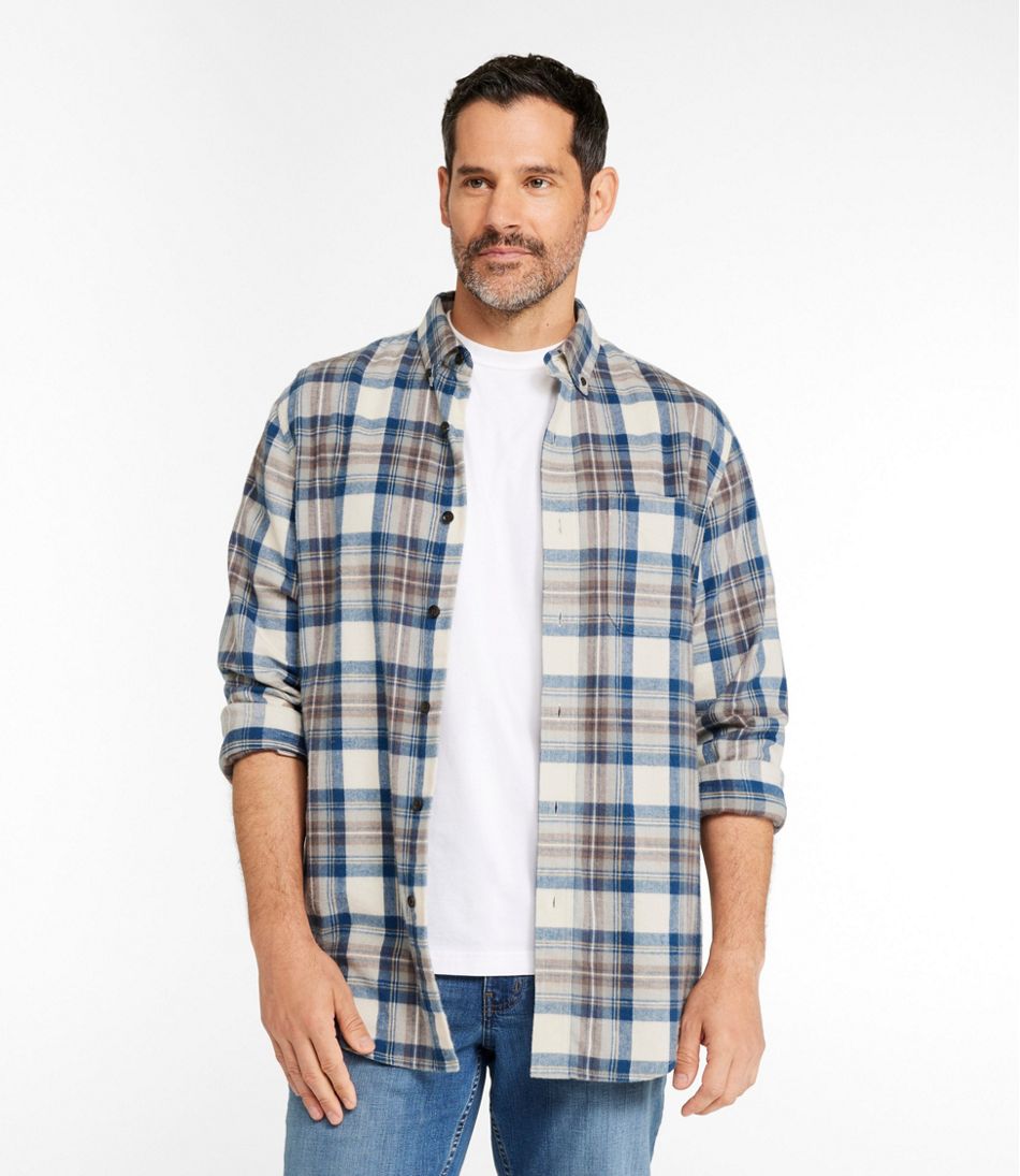 L.L.Bean Men's Scotch Plaid Flannel Shirt, Slightly Fitted CLOTHING|SALE