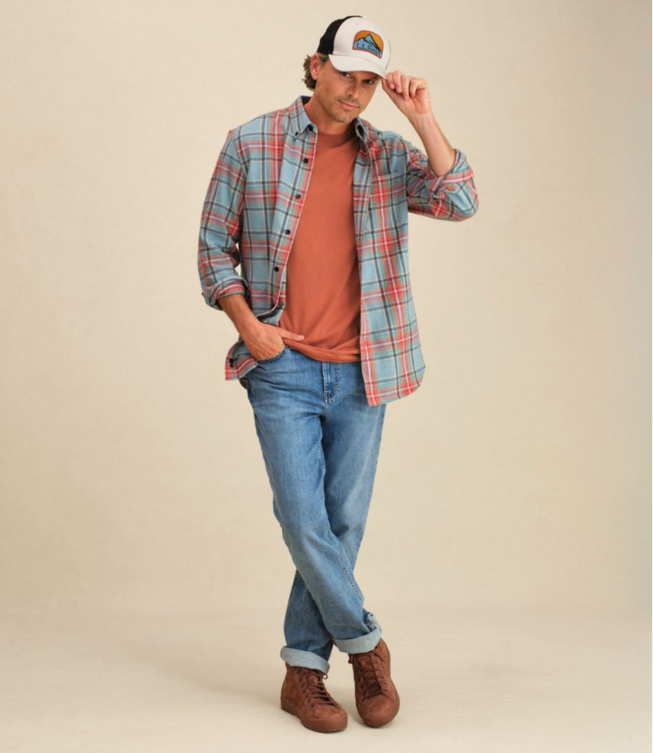 L.L.Bean Men's Scotch Plaid Flannel Shirt, Slightly Fitted CLOTHING|SALE