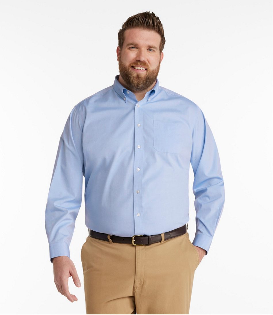 L.L.Bean Men's Wrinkle-Free Pinpoint Oxford Cloth Shirt, Traditional Fit CLOTHING