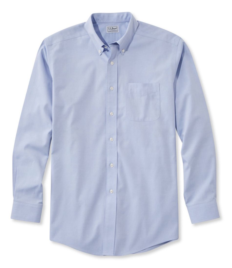 L.L.Bean Men's Wrinkle-Free Pinpoint Oxford Cloth Shirt, Traditional Fit CLOTHING