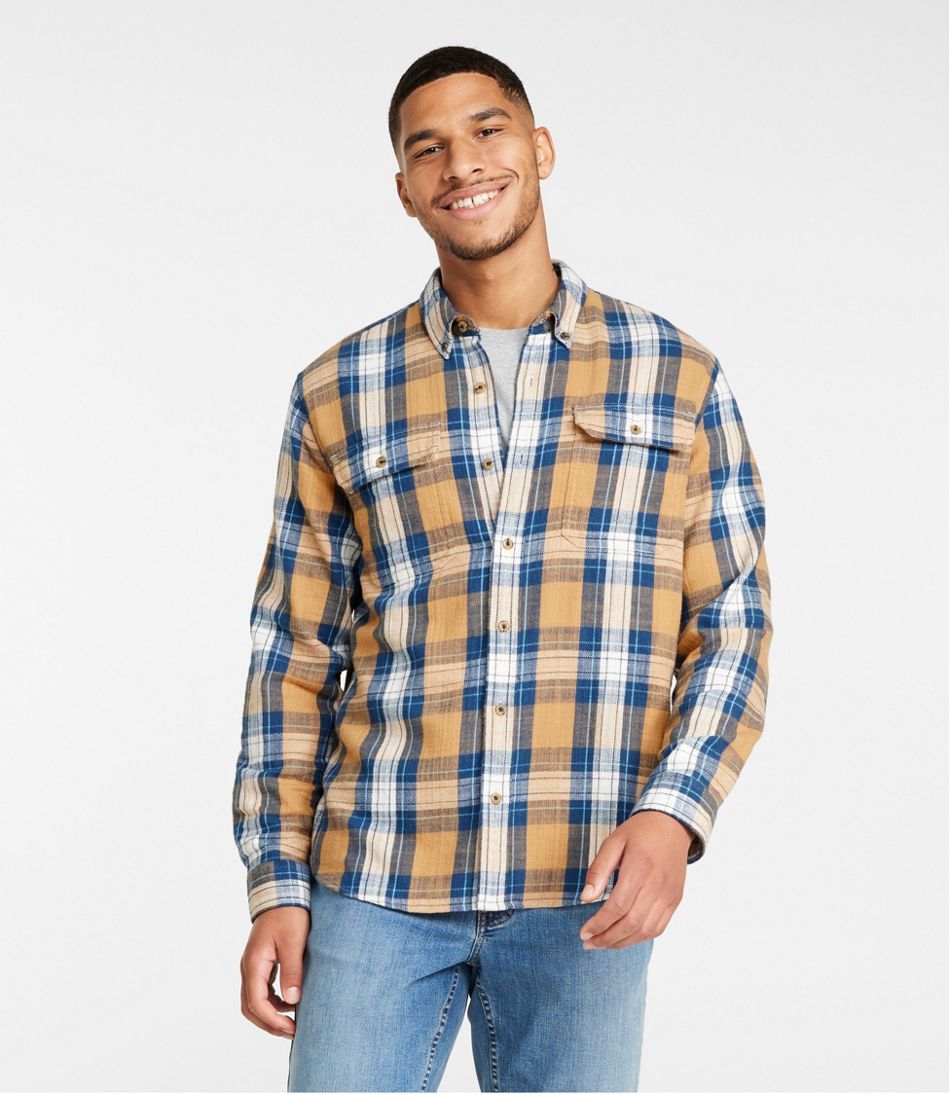 L.L.Bean Men's 1912 Field Flannel Shirt, Slightly Fitted Untucked Fit, Plaid CLOTHING|SALE