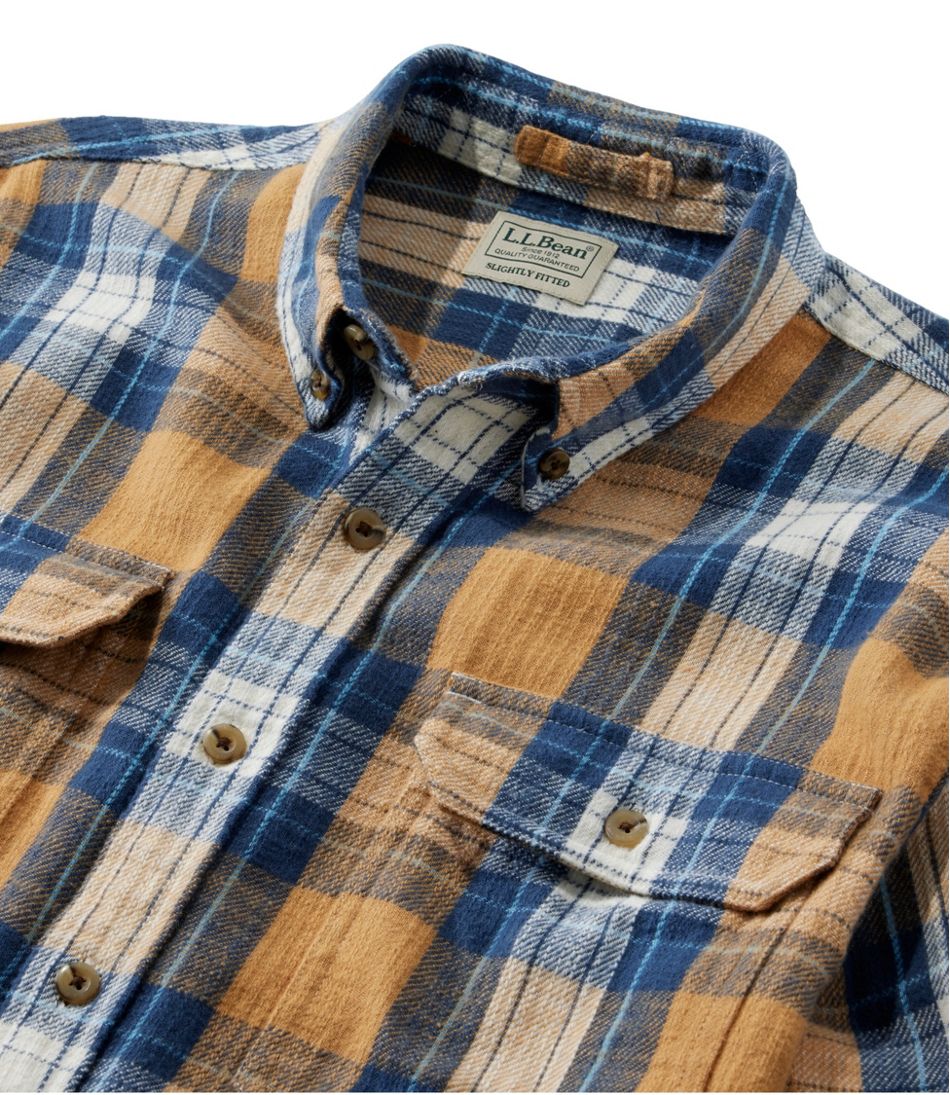 L.L.Bean Men's 1912 Field Flannel Shirt, Slightly Fitted Untucked Fit, Plaid CLOTHING|SALE