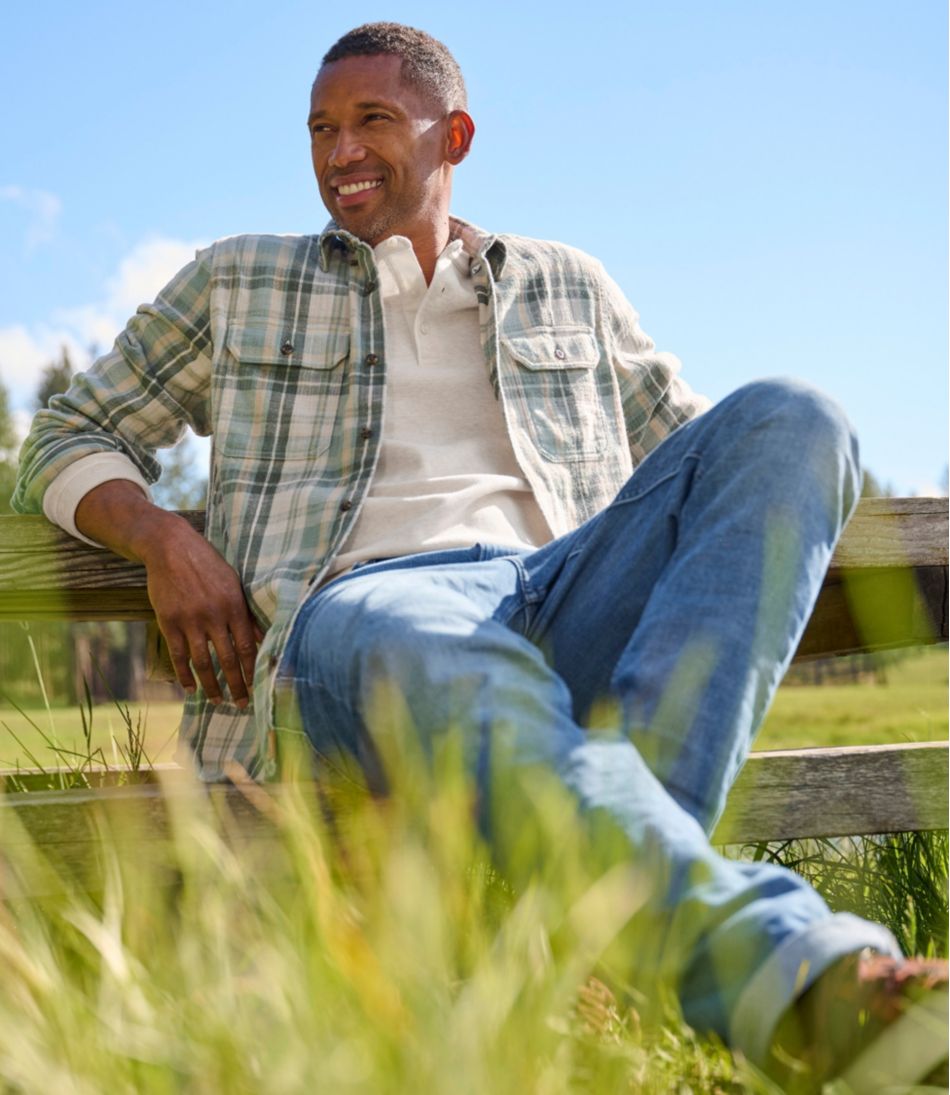 L.L.Bean Men's 1912 Field Flannel Shirt, Slightly Fitted Untucked Fit, Plaid CLOTHING|SALE