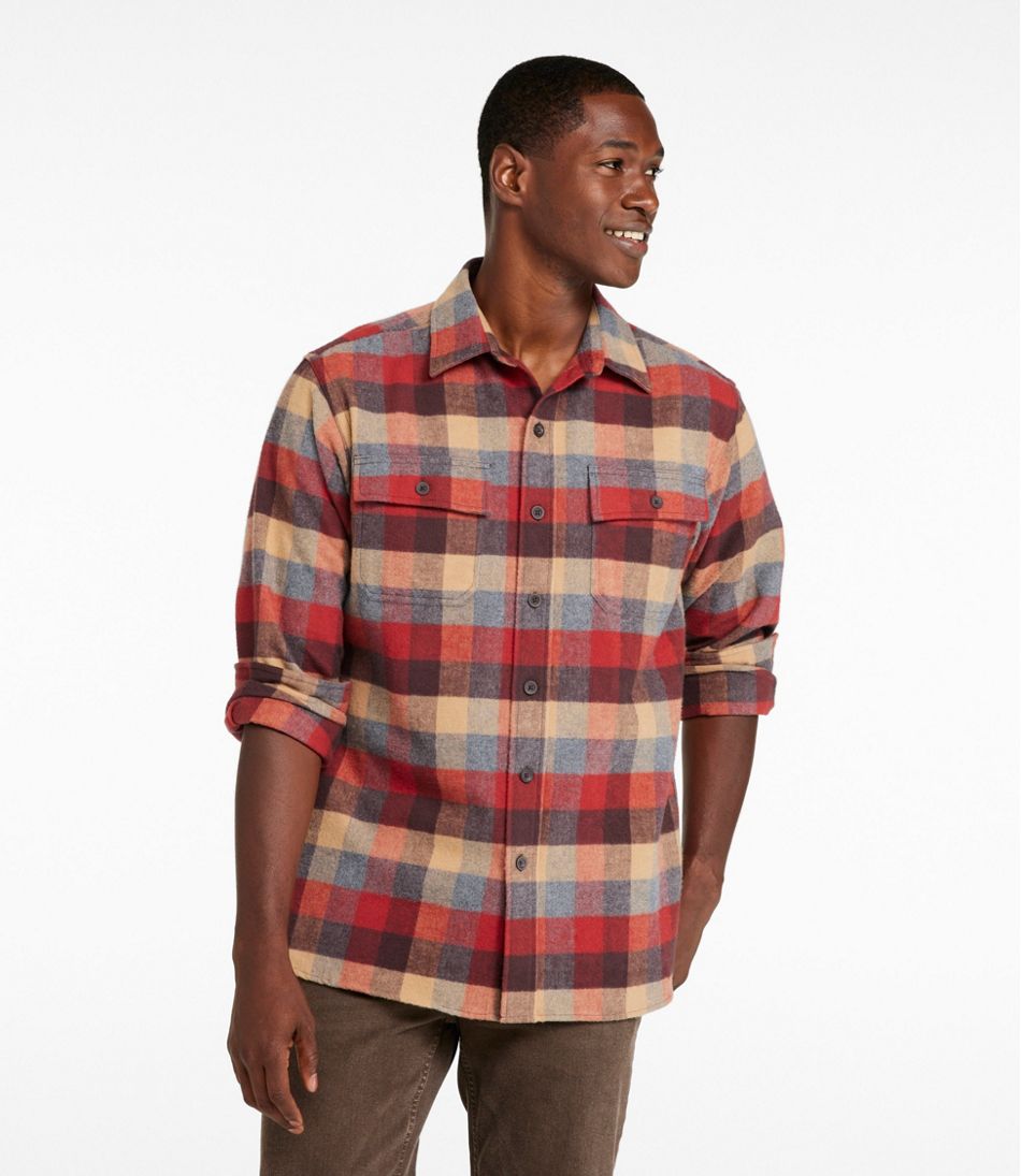 L.L.Bean Men's Chamois Shirt, Traditional Fit, Plaid CLOTHING|SALE