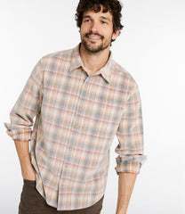 L.L.Bean Men's Sunwashed Corduroy Shirt, Slightly Fitted Untucked Fit, Plaid CLOTHING|SALE