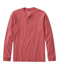 L.L.Bean Men's Comfort Stretch Performance® Pima Tee, Long-Sleeve Henley CLOTHING
