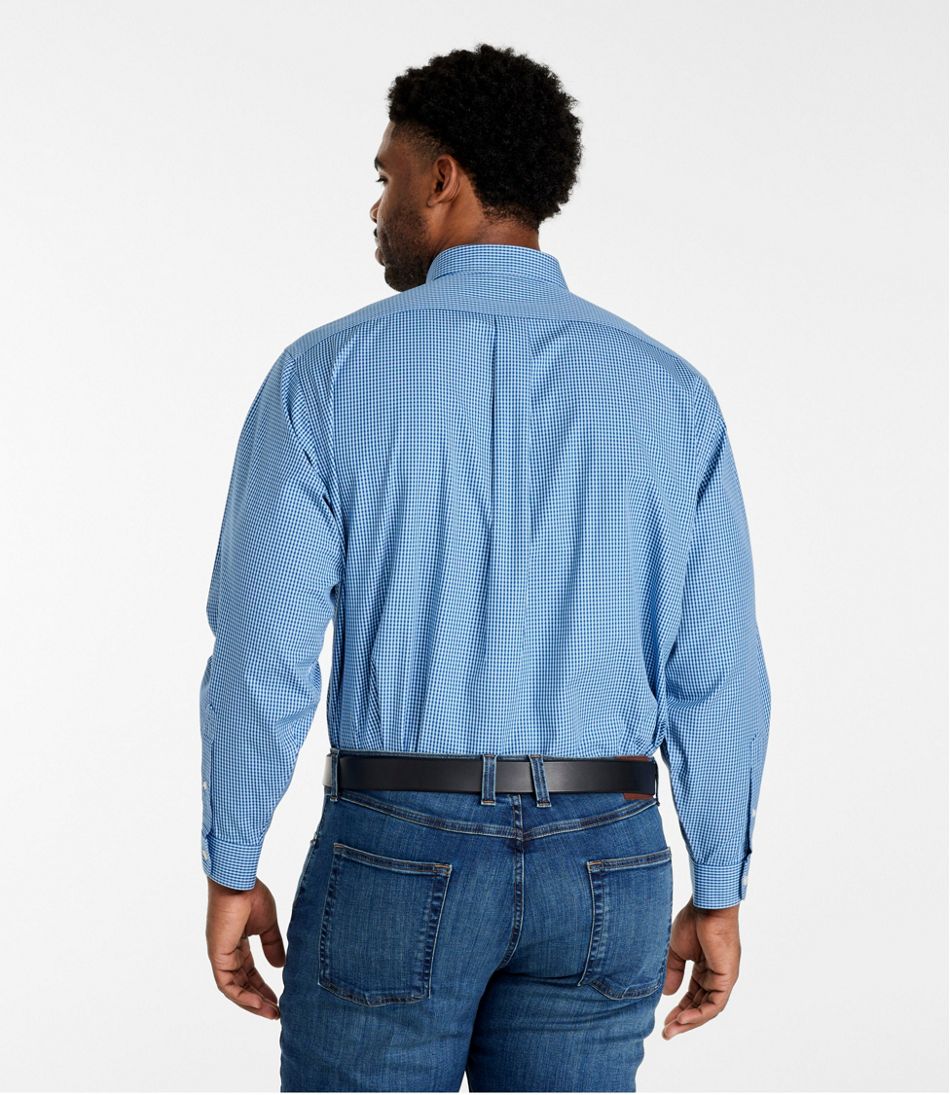 L.L.Bean Men's Wrinkle-Free Pinpoint Oxford Cloth Shirt, Traditional Fit Tattersall CLOTHING|SALE