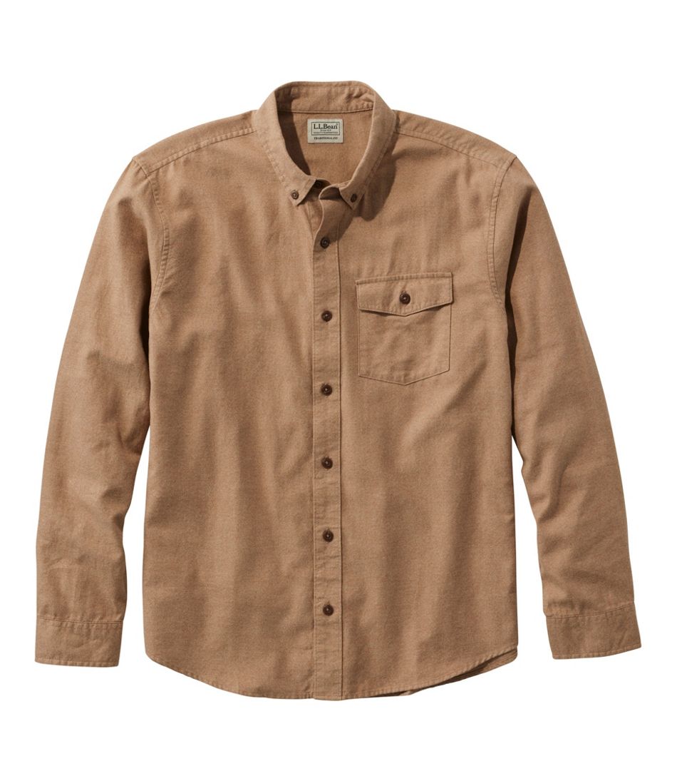 L.L.Bean Men's Brushed Jaspé Twill Shirt, Traditional Untucked Fit CLOTHING