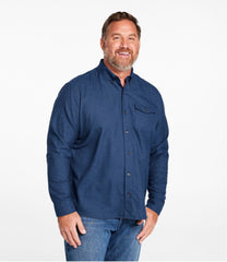 L.L.Bean Men's Brushed Jaspé Twill Shirt, Traditional Untucked Fit CLOTHING