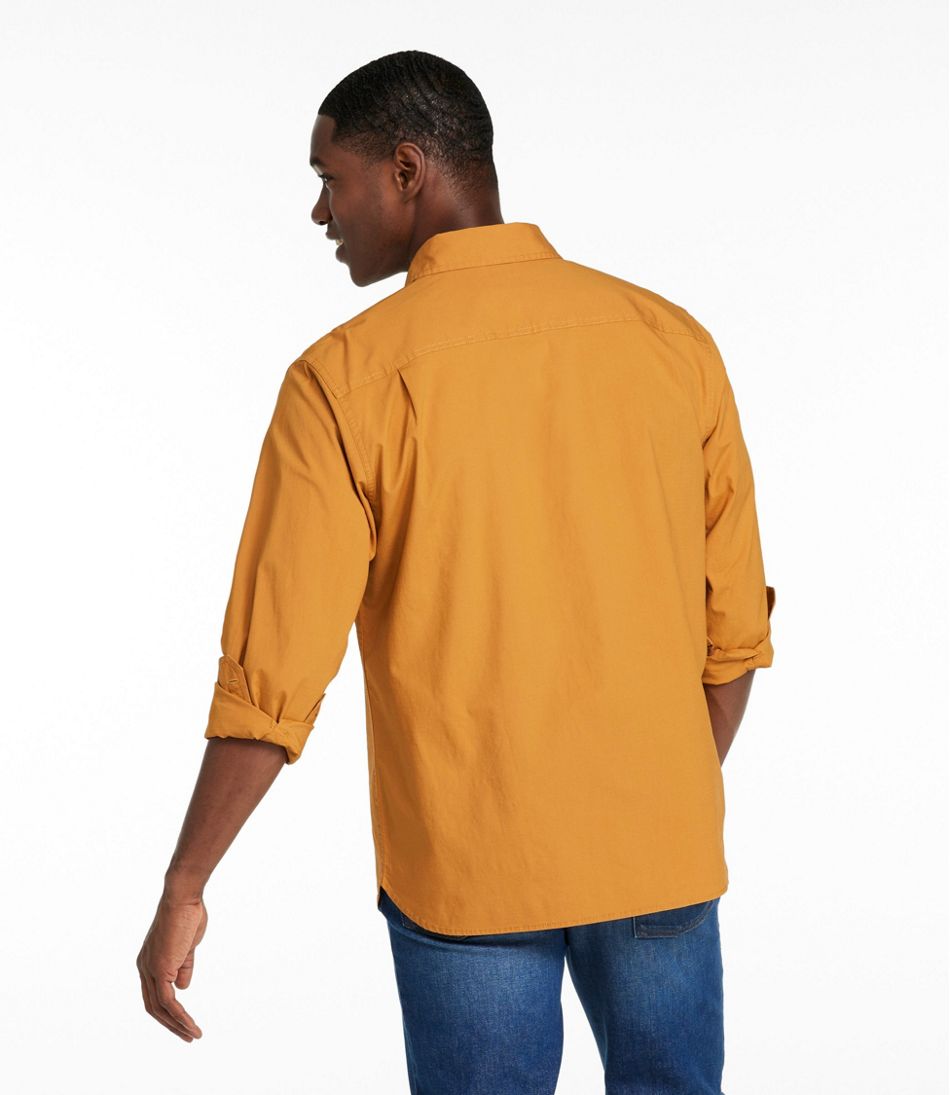 L.L.Bean Men's Riverton Ripstop Shirt, Long-Sleeve, Traditional Untucked Fit CLOTHING