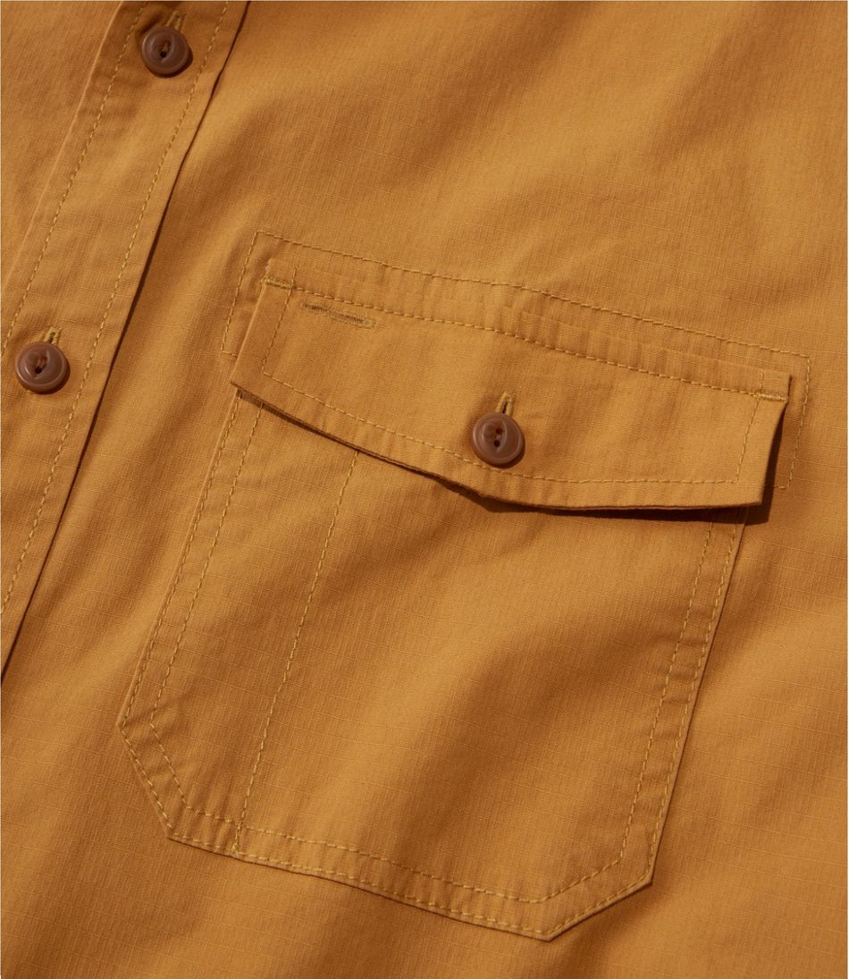 L.L.Bean Men's Riverton Ripstop Shirt, Long-Sleeve, Traditional Untucked Fit CLOTHING