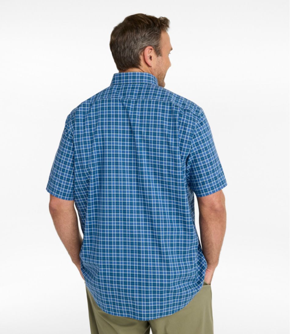 L.L.Bean Men's Wrinkle-Free Kennebunk Sport Shirt, Traditional Fit Short-Sleeve Check CLOTHING|SALE