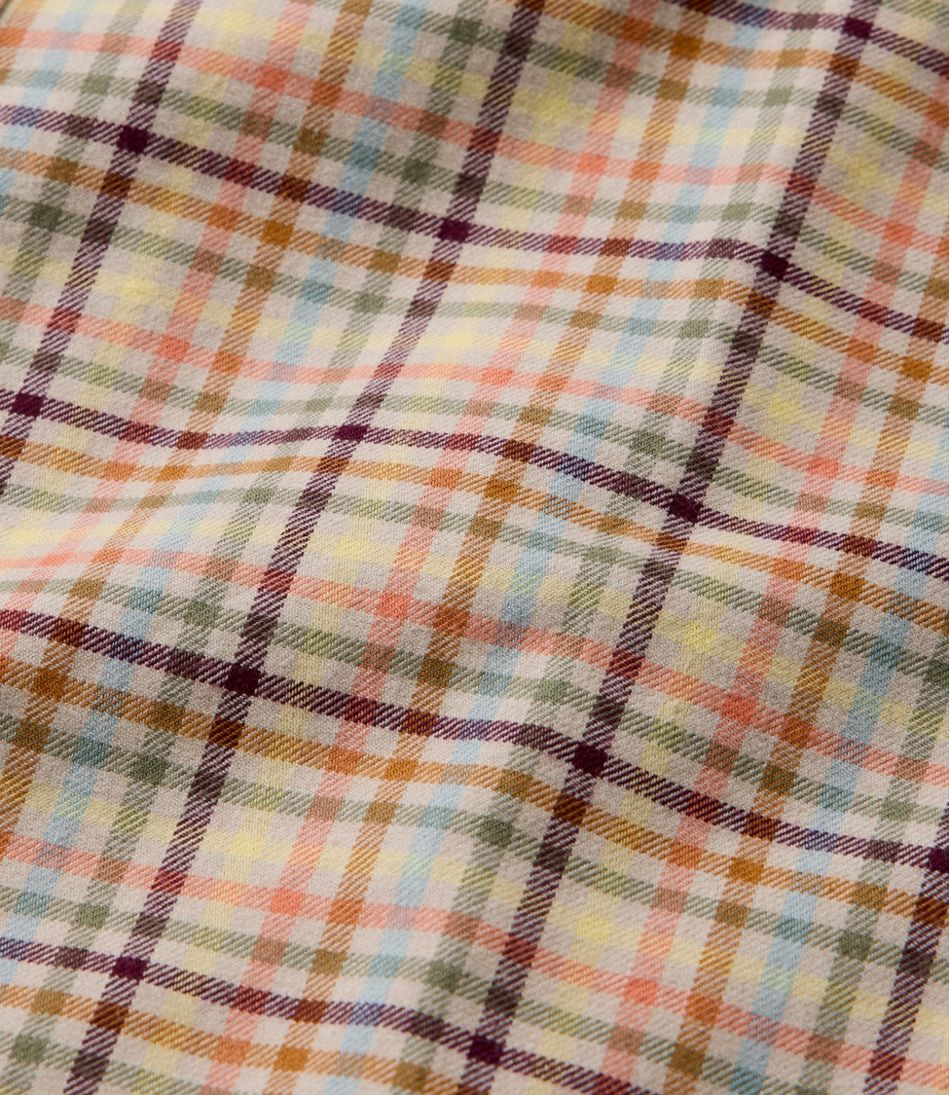 L.L.Bean Men's Brushed Jaspé Twill Shirt, Plaid, Traditional Untucked Fit CLOTHING|SALE