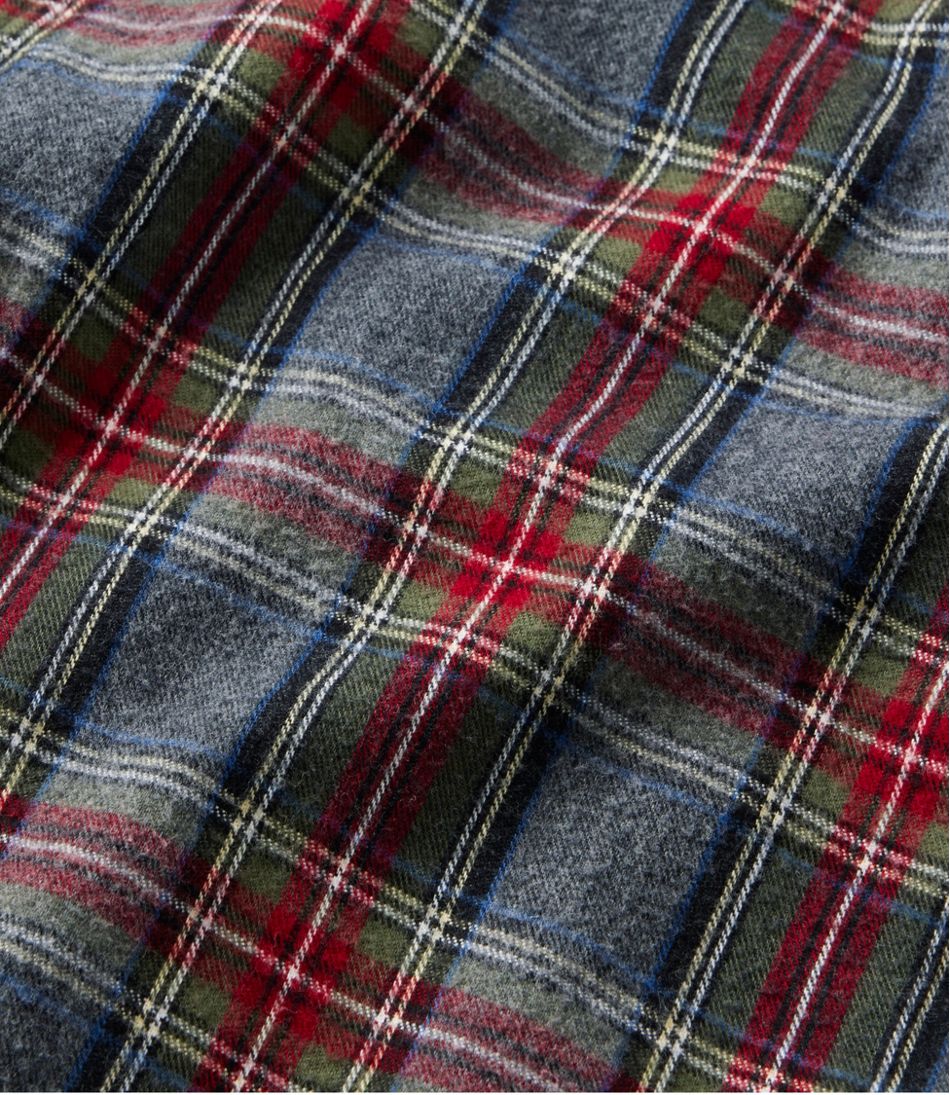 L.L.Bean Men's Sherpa-Lined Scotch Plaid Shirt, Slightly Fitted CLOTHING