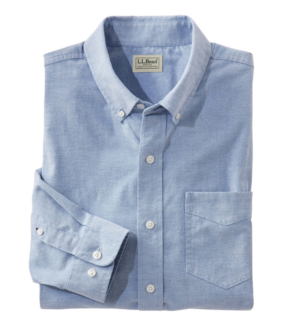 L.L.Bean Men's Comfort Stretch® Oxford Shirt, Slightly Fitted Untucked Fit CLOTHING|SALE