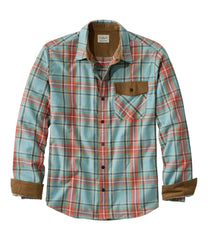 L.L.Bean Men's Scotch Plaid Flannel Shirt, Snap-Front, Slightly Fitted Untucked Fit CLOTHING