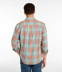 L.L.Bean Men's Scotch Plaid Flannel Shirt, Snap-Front, Slightly Fitted Untucked Fit CLOTHING