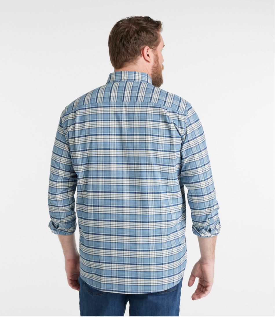 L.L.Bean Men's Comfort Stretch® Oxford Shirt, Traditional Untucked Fit, Plaid CLOTHING|SALE