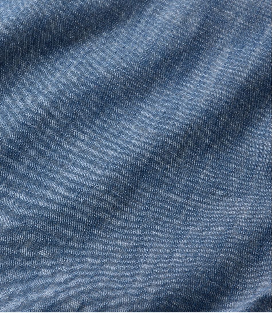 L.L.Bean Men's Comfort Stretch® Chambray Shirt, Traditional Untucked Fit, Long-Sleeve CLOTHING
