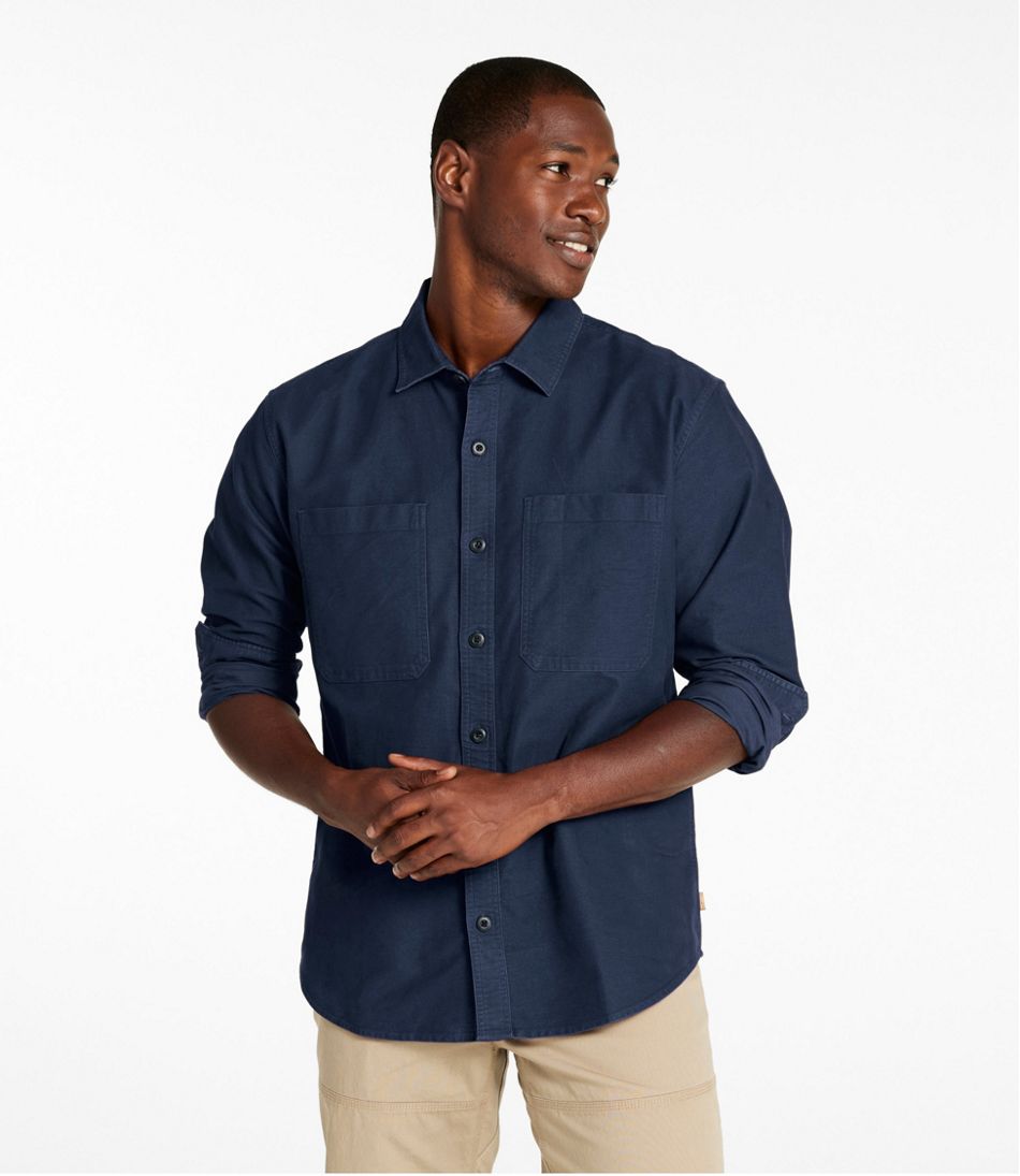 L.L.Bean Men's Bean's Moleskin Shirt, Slightly Fitted Untucked Fit CLOTHING|SALE