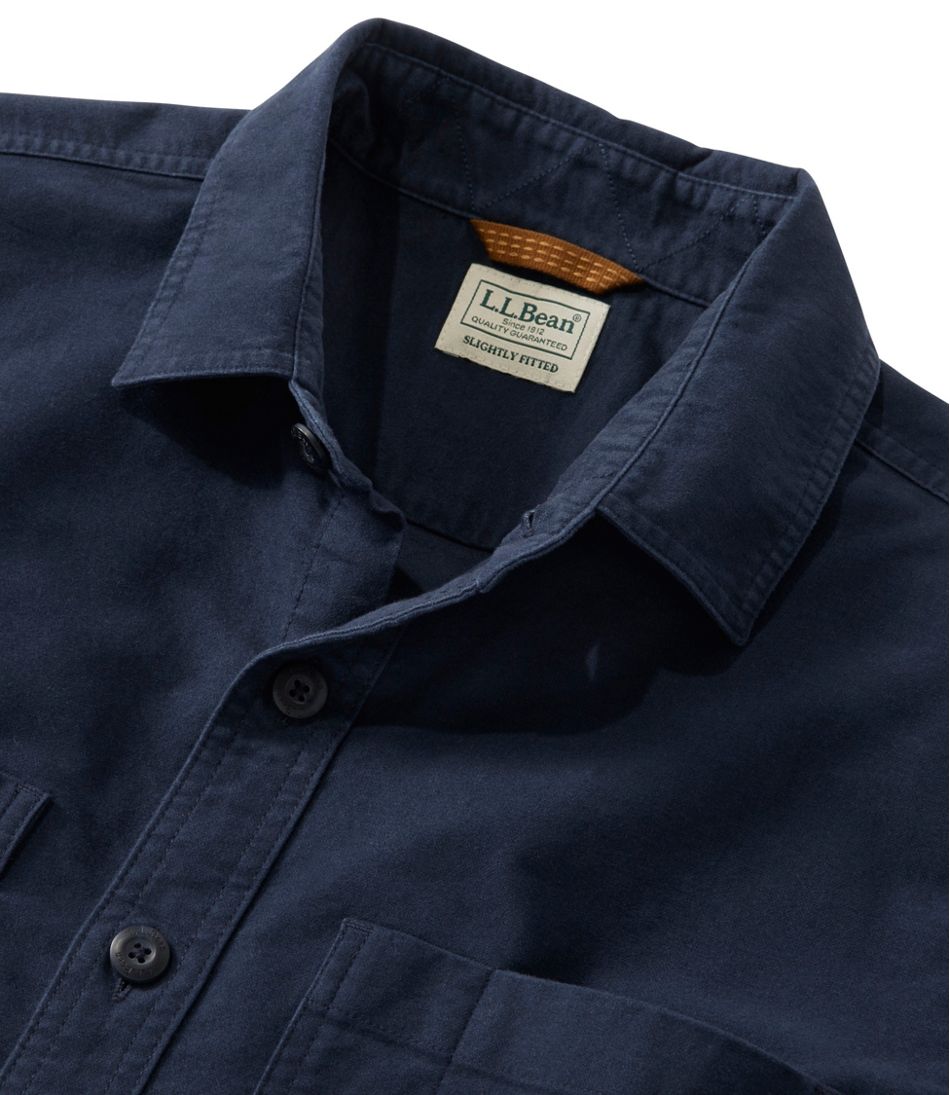 L.L.Bean Men's Bean's Moleskin Shirt, Slightly Fitted Untucked Fit CLOTHING|SALE
