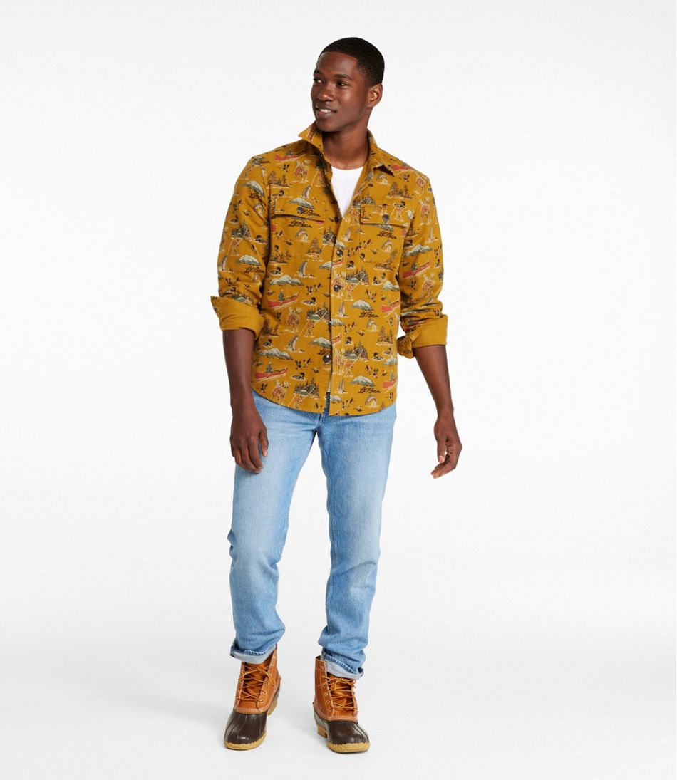L.L.Bean Men's Signature 1933 Chamois Cloth Shirt, Slim Fit, Pattern CLOTHING