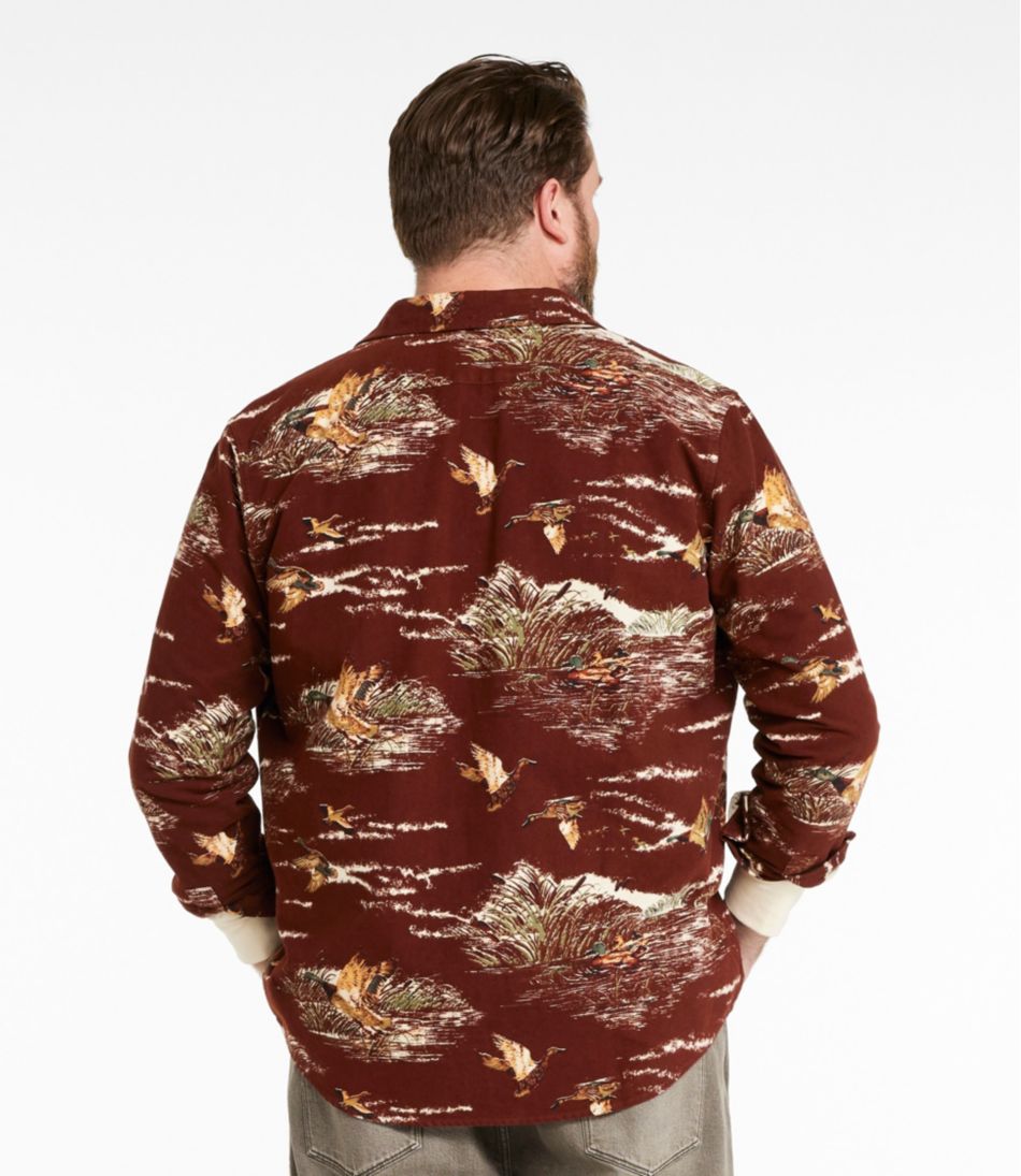 L.L.Bean Men's Signature 1933 Chamois Cloth Shirt, Slim Fit, Pattern CLOTHING