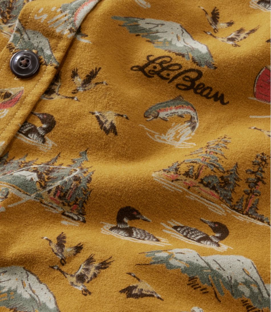 L.L.Bean Men's Signature 1933 Chamois Cloth Shirt, Slim Fit, Pattern CLOTHING