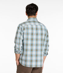 L.L.Bean Men's Comfort Stretch® Chambray Shirt, Traditional Untucked Fit, Long-Sleeve, Print CLOTHING|SALE