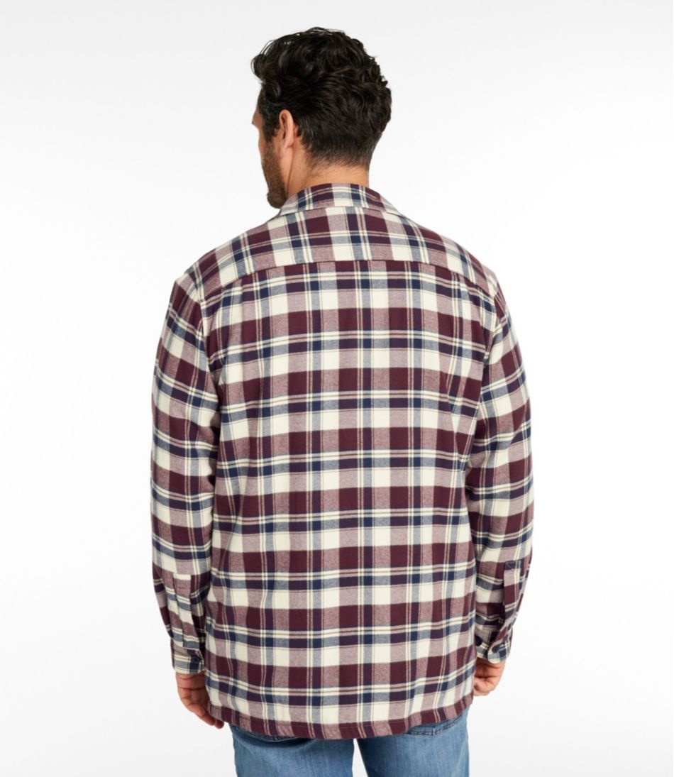 L.L.Bean Men's Fleece-Lined Flannel Shirt, Traditional Fit CLOTHING
