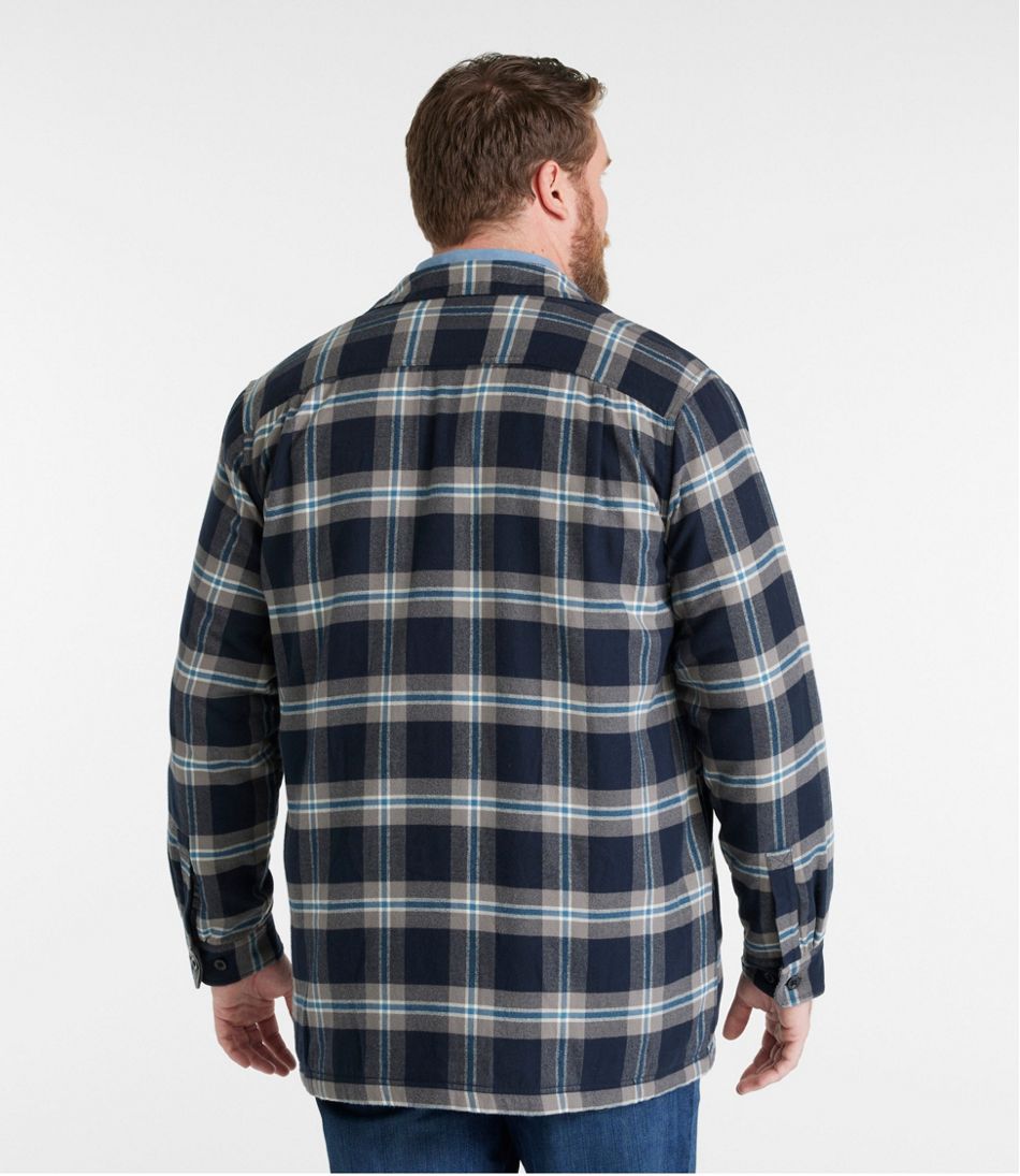L.L.Bean Men's Fleece-Lined Flannel Shirt, Traditional Fit CLOTHING
