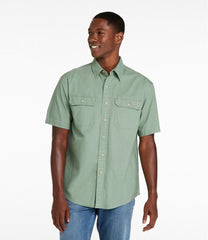 L.L.Bean Men's Sunwashed Canvas Shirt, Traditional Fit Short-Sleeve CLOTHING|SALE