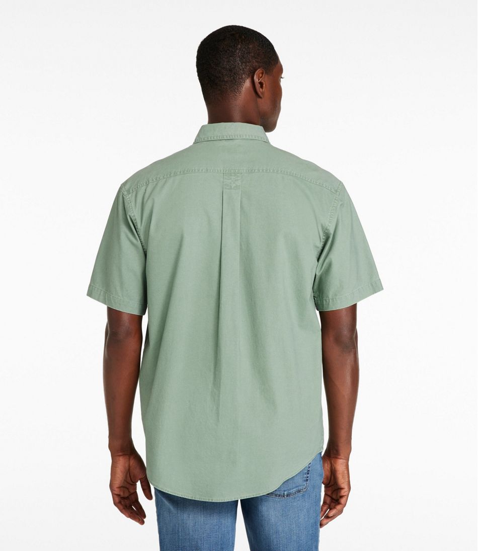 L.L.Bean Men's Sunwashed Canvas Shirt, Traditional Fit Short-Sleeve CLOTHING|SALE
