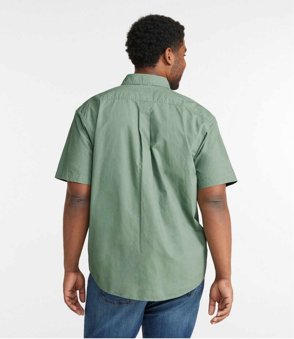 L.L.Bean Men's Sunwashed Canvas Shirt, Traditional Fit Short-Sleeve CLOTHING|SALE