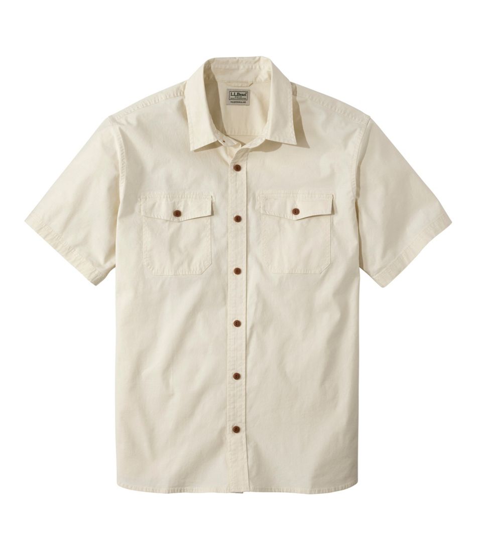 L.L.Bean Men's Riverton Ripstop Shirt, Short-Sleeve, Traditional Untucked Fit CLOTHING|SALE