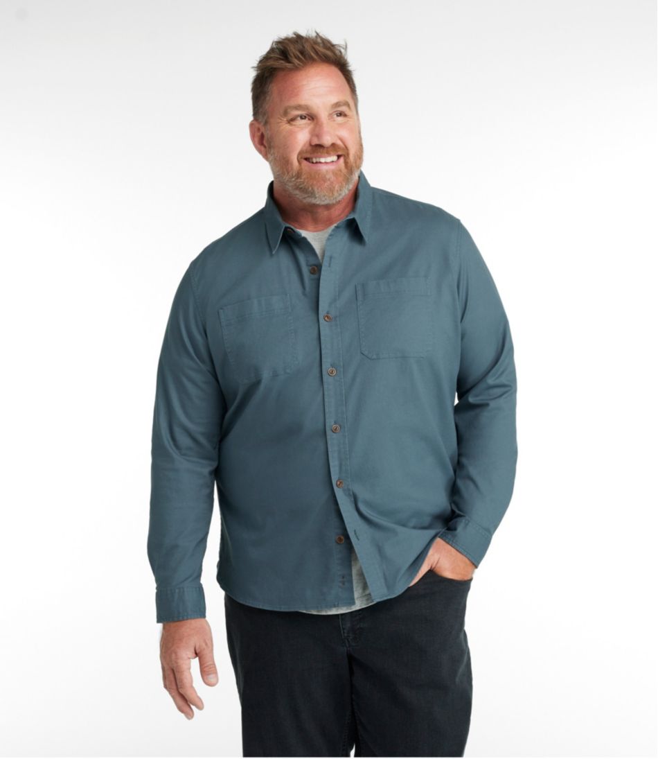 L.L.Bean Men's BeanFlex® Twill Shirt, Slightly Fitted Untucked Fit, Long-Sleeve CLOTHING|SALE