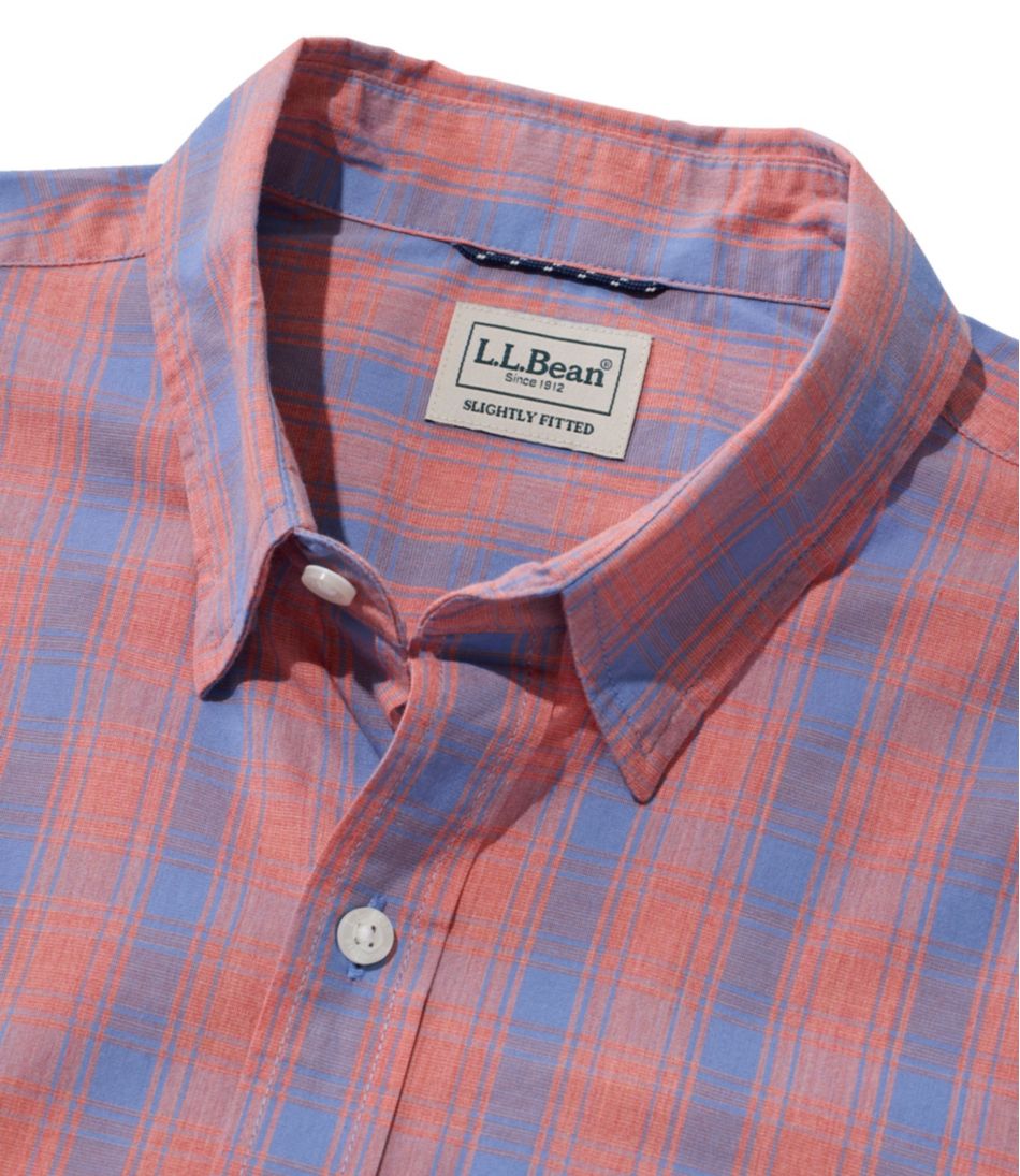 L.L.Bean Men's Comfort Stretch Performance® Shirt, Long-Sleeve, Slightly Fitted Untucked Fit, Plaid CLOTHING|SALE