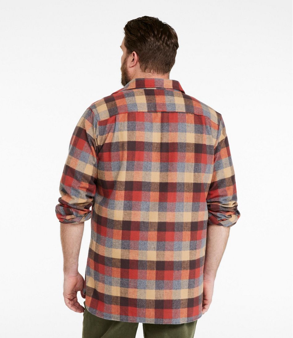 L.L.Bean Men's Chamois Shirt, Slightly Fitted, Plaid CLOTHING|SALE