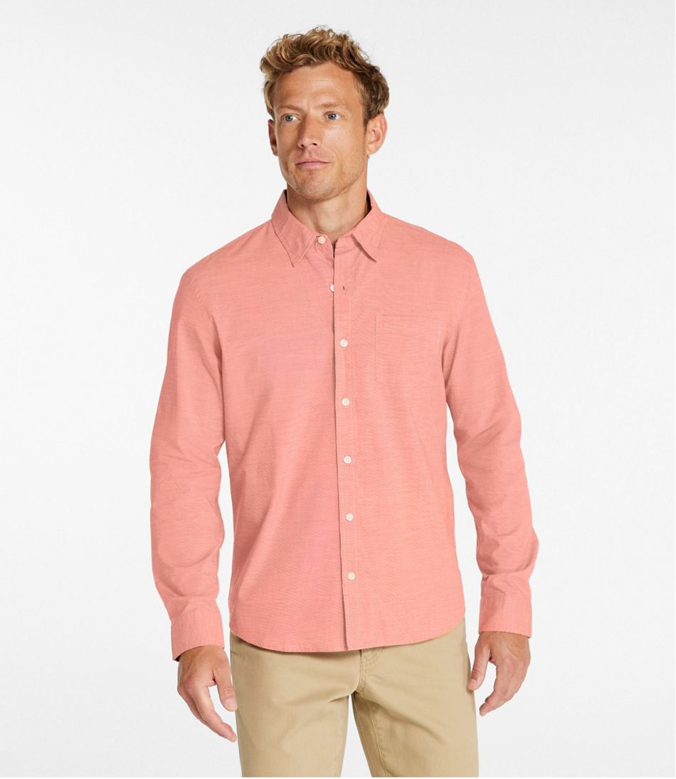 L.L.Bean Men's Comfort Stretch Performance® Shirt, Long-Sleeve, Slightly Fitted Untucked Fit CLOTHING|SALE