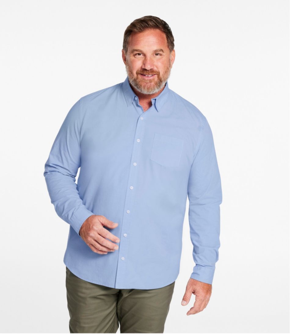 L.L.Bean Men's Comfort Stretch Performance® Shirt, Long-Sleeve, Slightly Fitted Untucked Fit CLOTHING|SALE