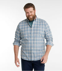 L.L.Bean Men's Comfort Stretch® Oxford Shirt, Slightly Fitted Untucked Fit, Plaid CLOTHING|SALE