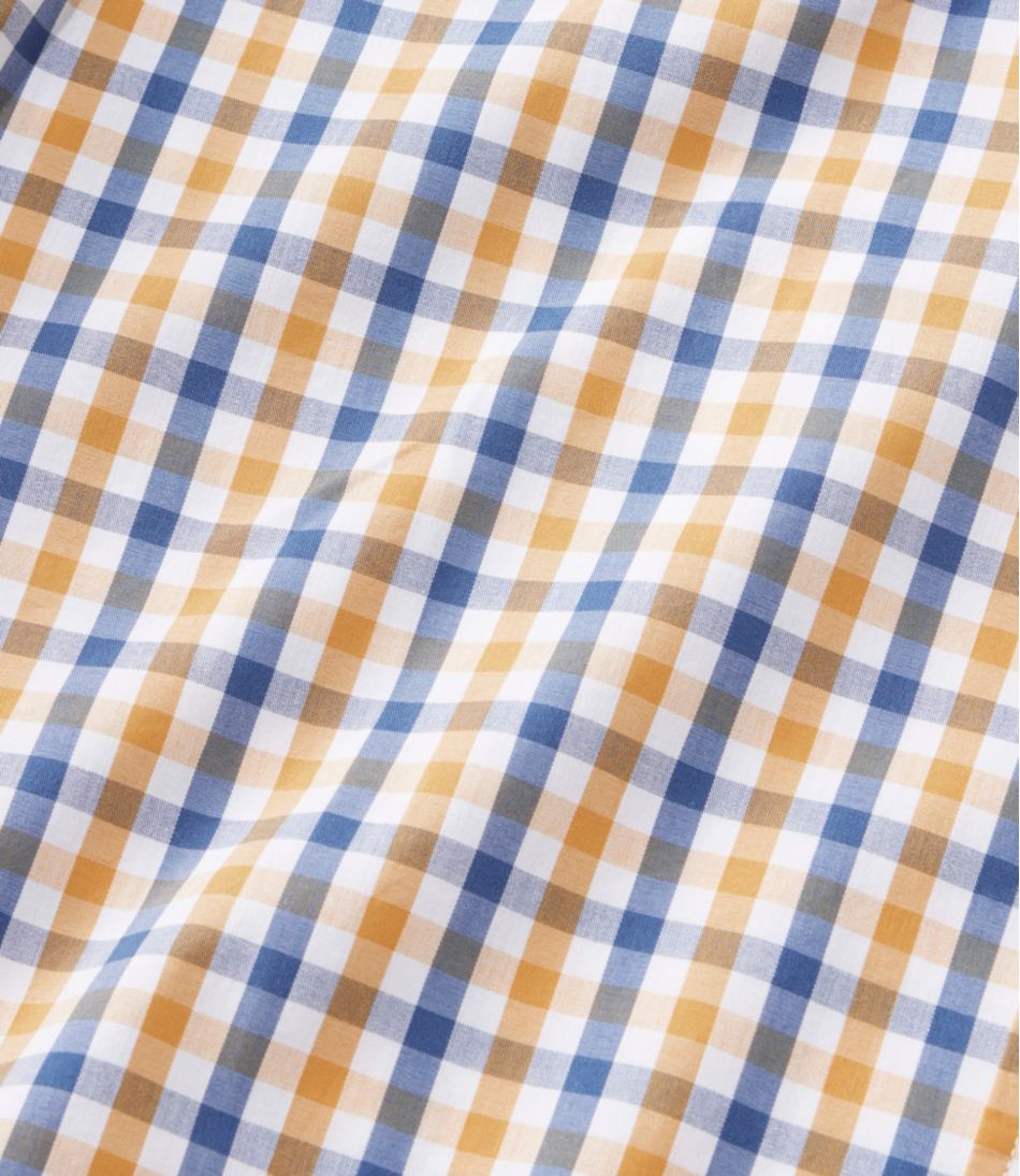 L.L.Bean Men's Comfort Stretch Performance® Shirt, Short-Sleeve, Slightly Fitted Untucked Fit, Plaid CLOTHING|SALE