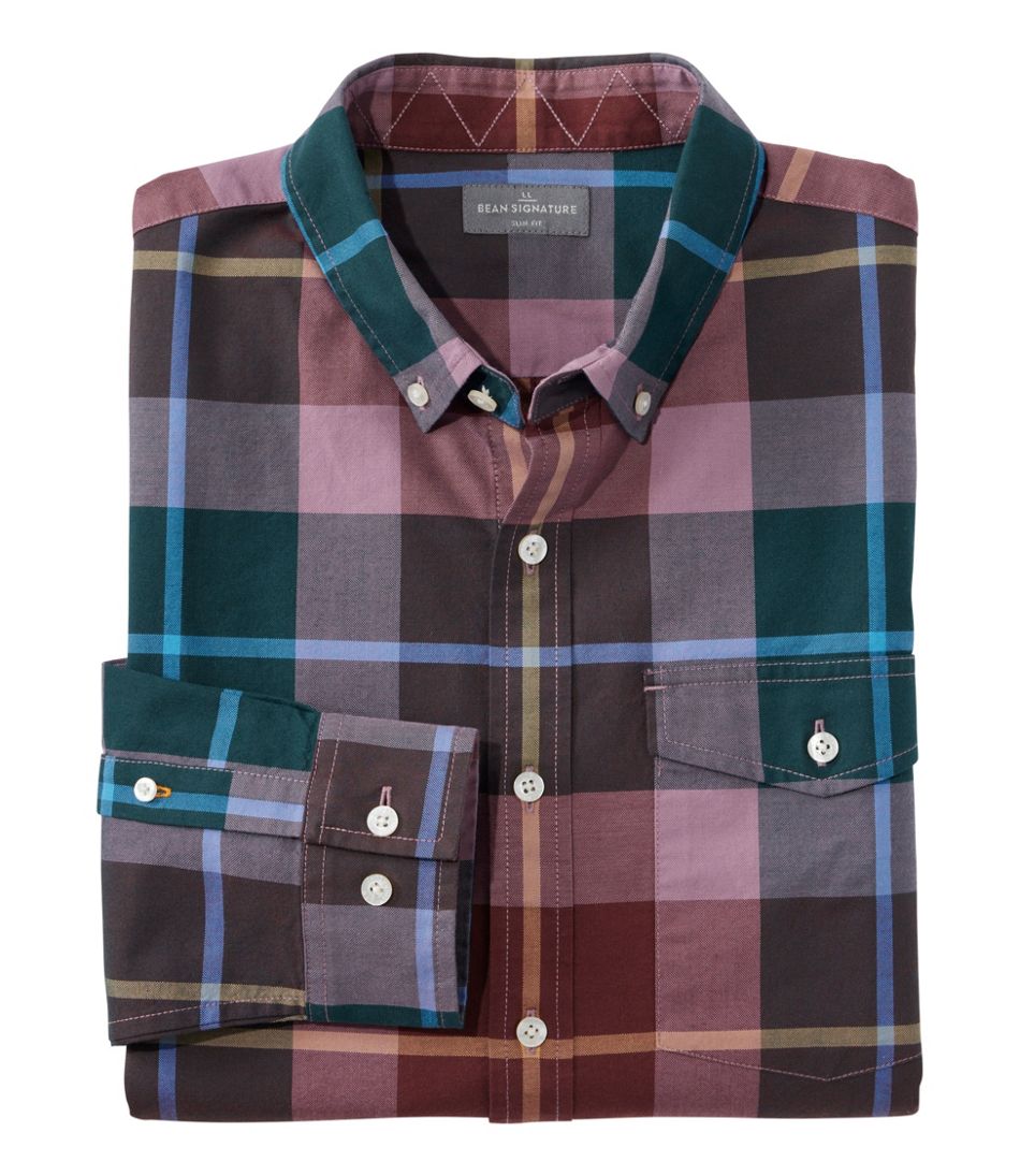 L.L.Bean Men's Signature Premium Pima Cotton Oxford Shirt, Long-Sleeve CLOTHING|SALE