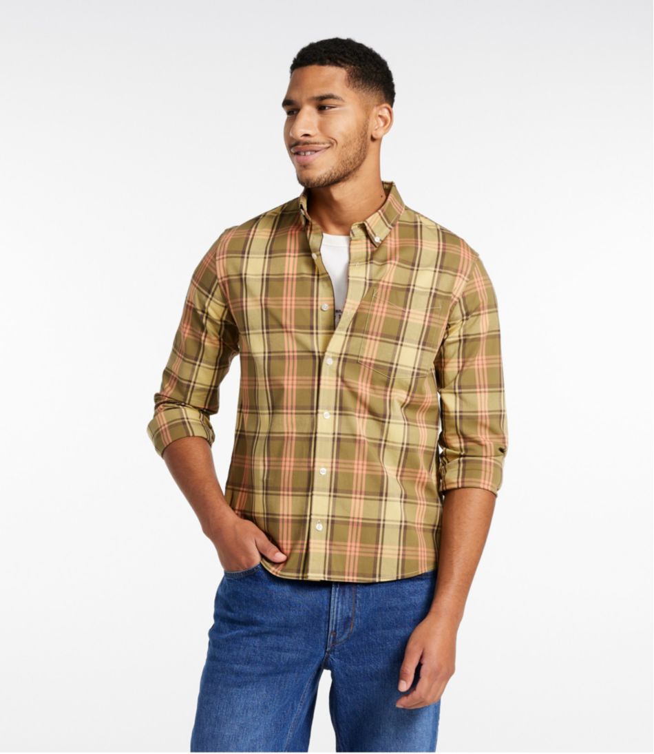 L.L.Bean Men's Signature Stretch Poplin Shirt, Long-Sleeve, Slim Fit CLOTHING|SALE