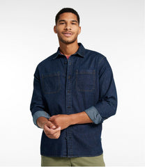 L.L.Bean Men's BeanFlex® Denim Shirt, Traditional Untucked Fit CLOTHING|SALE