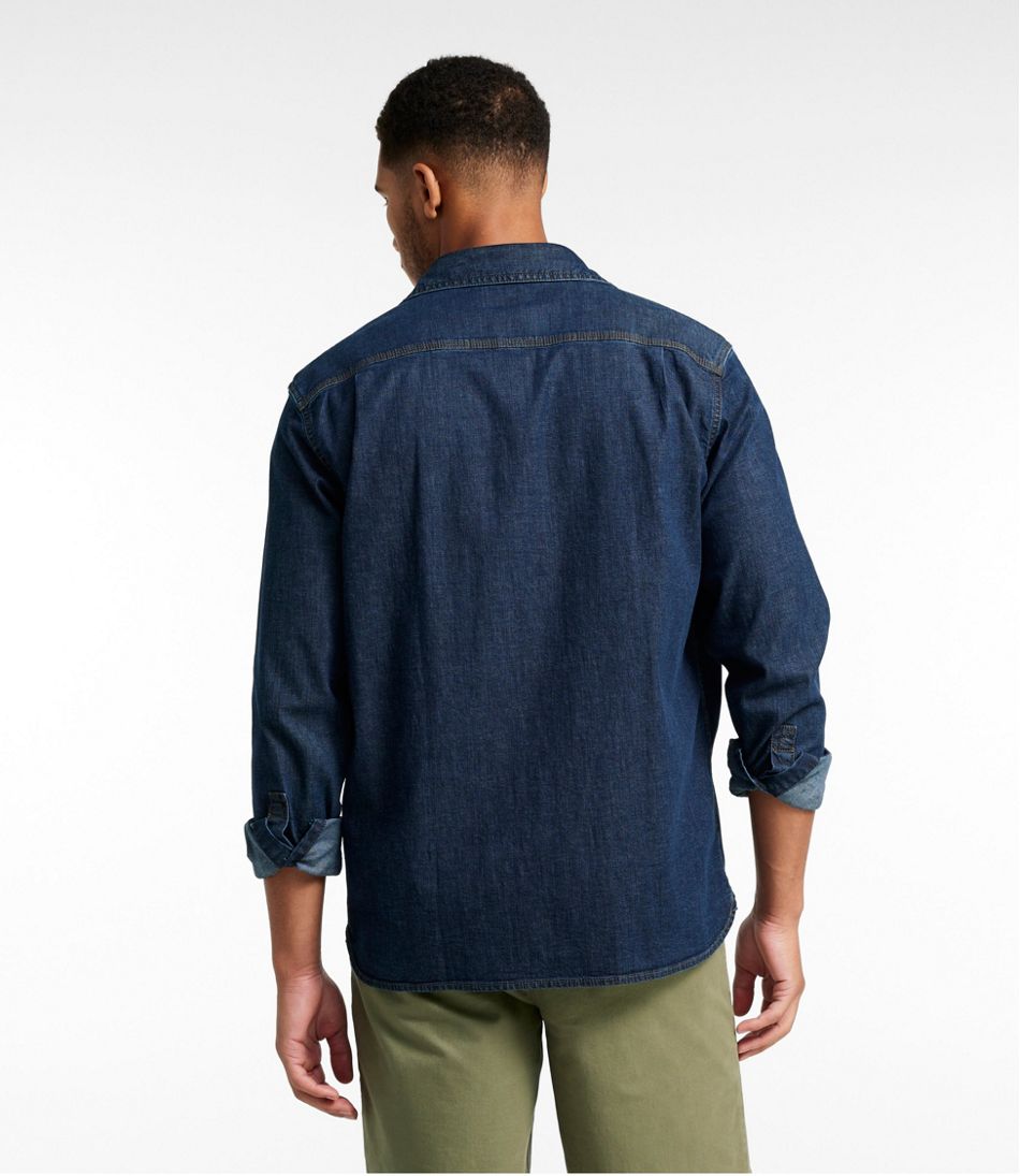 L.L.Bean Men's BeanFlex® Denim Shirt, Traditional Untucked Fit CLOTHING|SALE