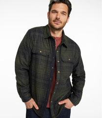 L.L.Bean Men's Maine Guide Lightweight Lined Wool Field Shirt, Plaid CLOTHING|OUTDOOR EQUIPMENT