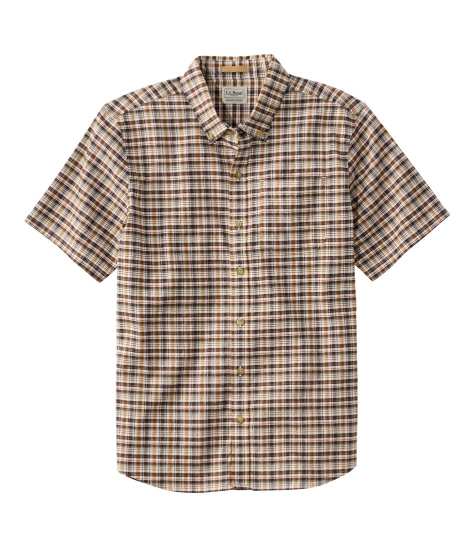 L.L.Bean Men's Stonecoast Hemp Shirt, Short-Sleeve, Slightly Fitted Untucked Fit CLOTHING|SALE
